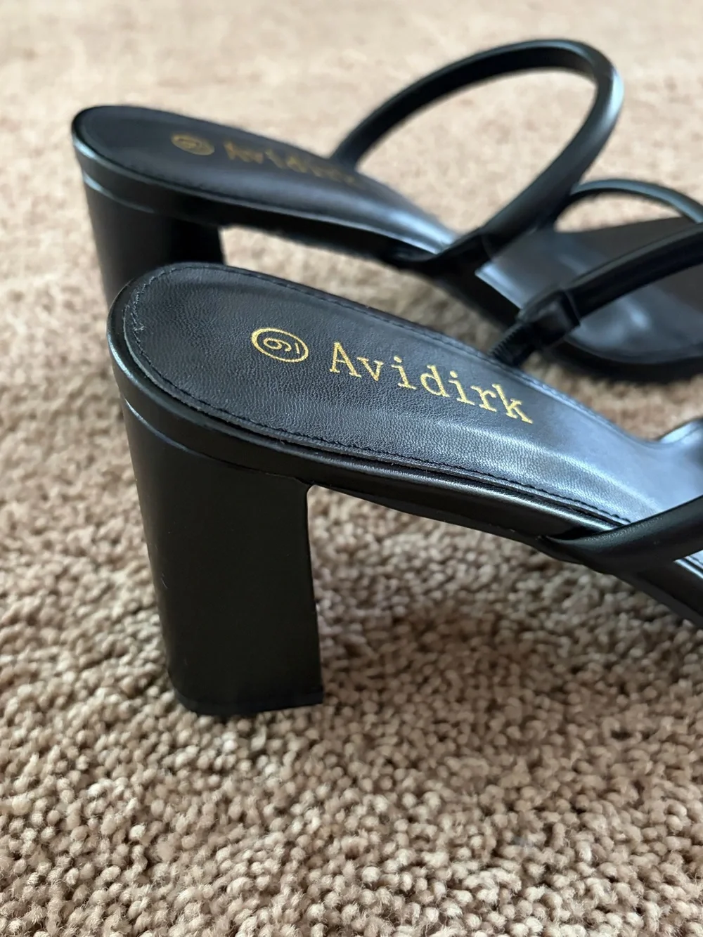 Black Platform Strappy Block Heel Sandals